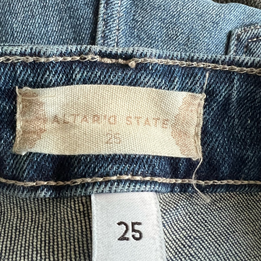 Altar'd State Blue Distressed Flare Jeans - Picture 3 of 4